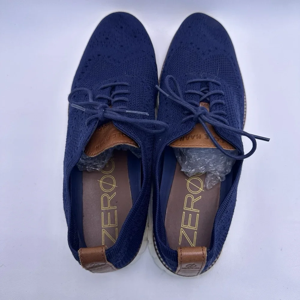 Cole Haan ZeroGrand Stitchlite Men's 11 M Wingtip Oxford Casual Shoes Blue